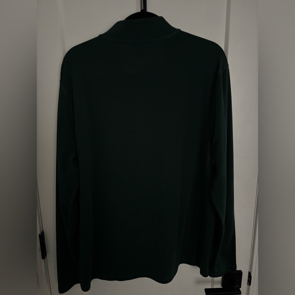 J.Crew Performance Dark Green Quarter-Zip Pullover - Picture 4 of 4